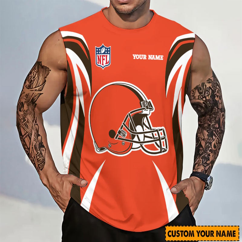 [SPECIAL OFFER] NEW CUSTOMIZED NFL29 CLB CLEVELAND BROWNSTANKTOP & GYM SHIRT