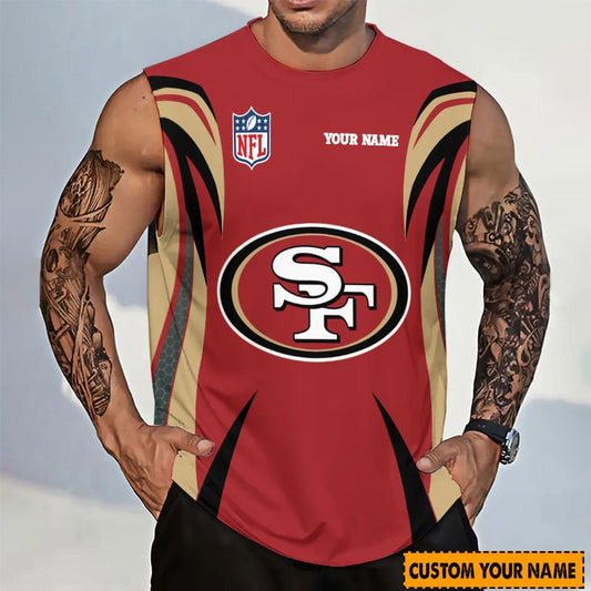 [SPECIAL OFFER] NEW CUSTOMIZED NFL11 SF49 SAN FRANCISCO 49ERS TANKTOP & GYM SHIRT
