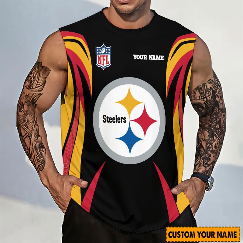 [SPECIAL OFFER] NEW CUSTOMIZED NFL14 PSB PITTSBURGH STEELERS TANKTOP & GYM SHIRT