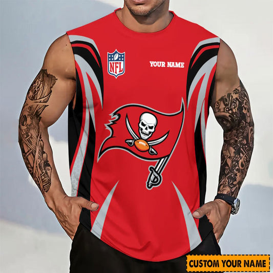 [SPECIAL OFFER] NEW CUSTOMIZED NFL10 TBB TAMPA BAY BUCCANEERS TANKTOP & GYM SHIRT