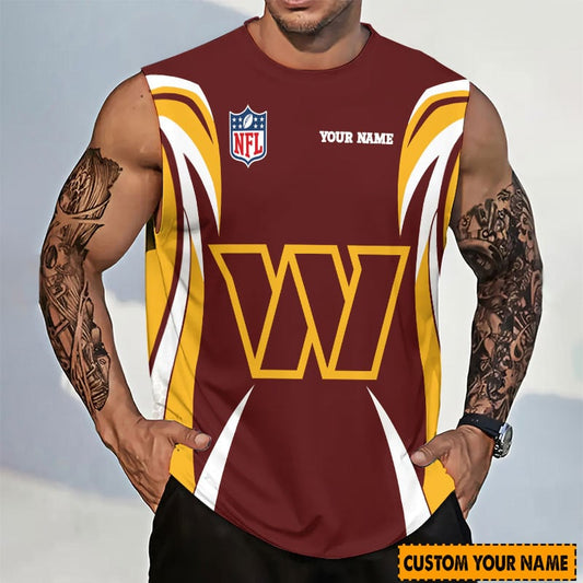 [SPECIAL OFFER] NEW CUSTOMIZED NFL12 WTC WASHINGTON COMMANDERS TANKTOP & GYM SHIRT
