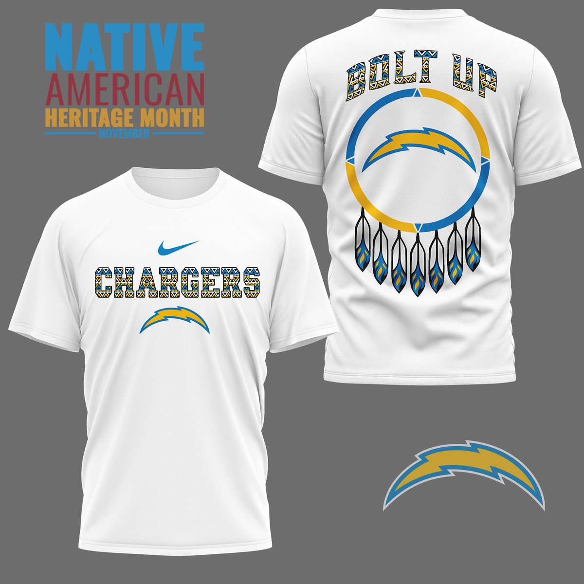 LIMITED EDITION - NEW CUSTOMIZED NFL09 LAC LOS ANGELES CHARGERS 3D SHIRT