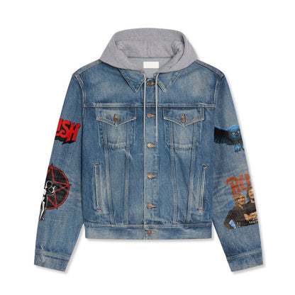 LIMITED EDITION - NEW CUSTOMIZED RUSH HOODED DENIM JACKET