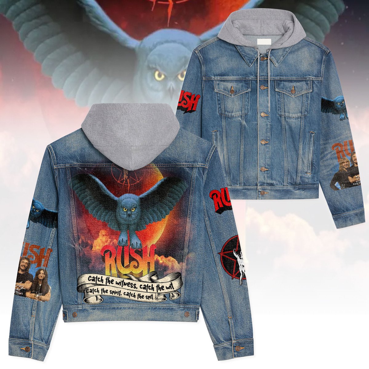 LIMITED EDITION - NEW CUSTOMIZED RUSH HOODED DENIM JACKET