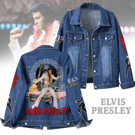 New Premium Elvis Presley  Unisex Denim Jacket - Make The Perfect Gift