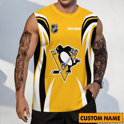 LIMITED EDITION - NEW CUSTOMIZED NHL26 PBP PITTSBURGH PENGUINS TANK TOP & GYM SHIRT