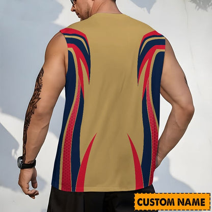 LIMITED EDITION - NEW CUSTOMIZED NHL01 FPT FLORIDA PANTHERS TANK TOP & GYM SHIRT