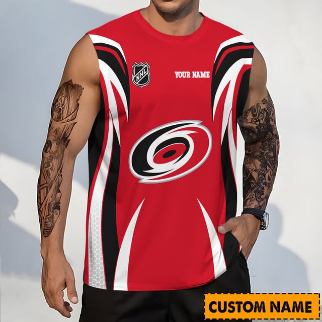 LIMITED EDITION - NEW CUSTOMIZED NHL07 CLH CAROLINA HURRICANES TANK TOP & GYM SHIRT