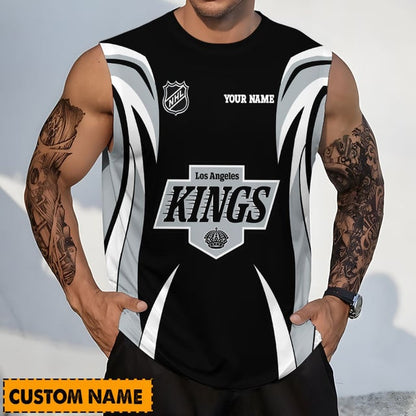 LIMITED EDITION - NEW CUSTOMIZED NHL16 LAK LOS ANGELES KINGS TANK TOP & GYM SHIRT
