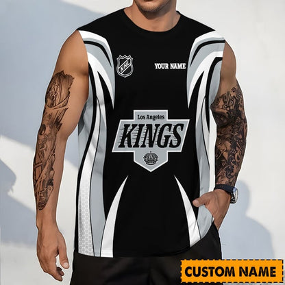 LIMITED EDITION - NEW CUSTOMIZED NHL16 LAK LOS ANGELES KINGS TANK TOP & GYM SHIRT