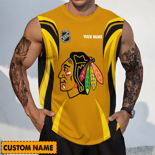 LIMITED EDITION - NEW CUSTOMIZED NHL08 CBH CHICAGO BLACKHAWKS TANK TOP & GYM SHIRT