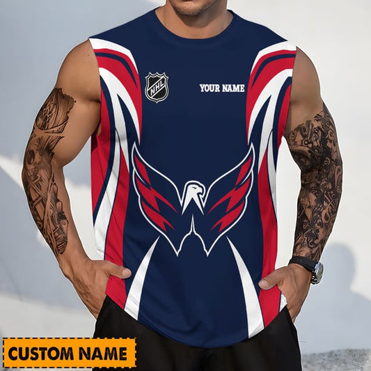 LIMITED EDITION - NEW CUSTOMIZED NHL10 WCP WASHINGTON CAPITALS TANK TOP & GYM SHIRT