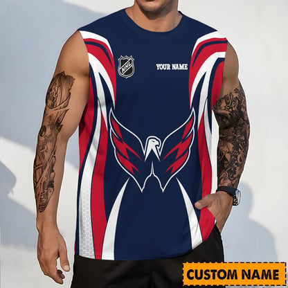 LIMITED EDITION - NEW CUSTOMIZED NHL10 WCP WASHINGTON CAPITALS TANK TOP & GYM SHIRT