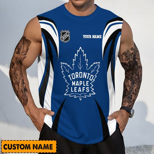 LIMITED EDITION - NEW CUSTOMIZED NHL23 TML TORONTO MAPLE LEAFS TANK TOP & GYM SHIRT