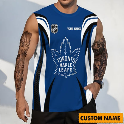 LIMITED EDITION - NEW CUSTOMIZED NHL23 TML TORONTO MAPLE LEAFS TANK TOP & GYM SHIRT