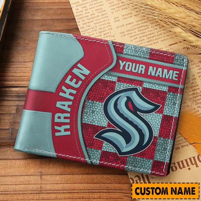 LIMITED EDITION - NEW CUSTOMIZED NHL20 STK SEATTLE KRAKEN 3D PRINTED WALLET