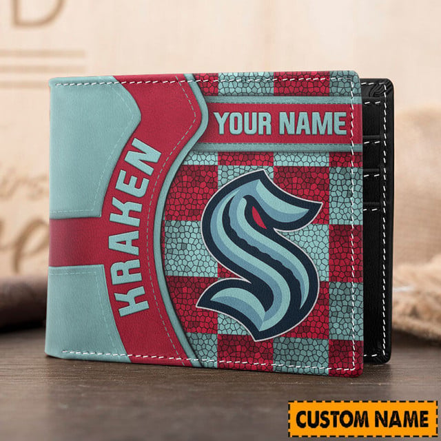 LIMITED EDITION - NEW CUSTOMIZED NHL20 STK SEATTLE KRAKEN 3D PRINTED WALLET