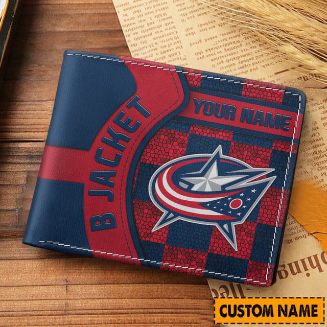 LIMITED EDITION - NEW CUSTOMIZED NHL18 CBJ COLUMBUS BLUE JACKETS 3D PRINTED WALLET
