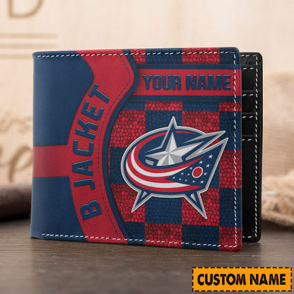 LIMITED EDITION - NEW CUSTOMIZED NHL18 CBJ COLUMBUS BLUE JACKETS 3D PRINTED WALLET