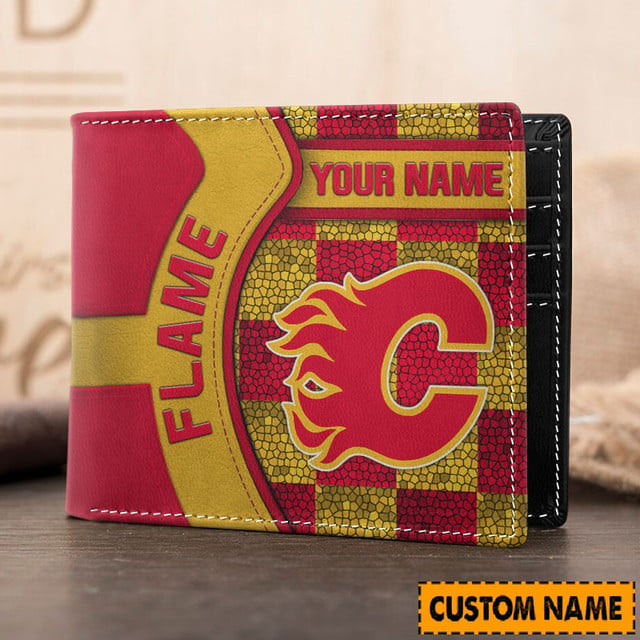 LIMITED EDITION - NEW CUSTOMIZED NHL17 CGF CALGARY FLAMES 3D PRINTED WALLET