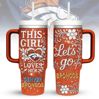 LIMITED EDITION - NEW CUSTOMIZED NFL13 DVB DENVER BRONCOS 40 OZ TUMBLER
