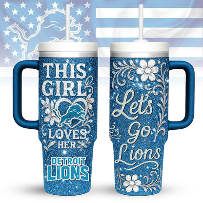 LIMITED EDITION - NEW CUSTOMIZED NFL04 DTL DETROIT LIONS 40 OZ TUMBLER