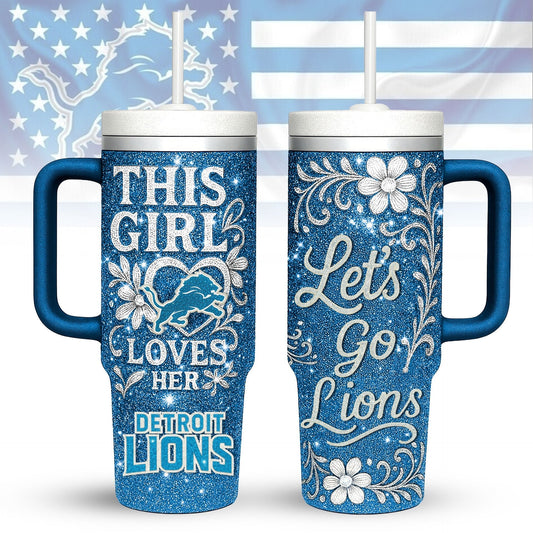 LIMITED EDITION - NEW CUSTOMIZED NFL04 DTL DETROIT LIONS 40 OZ TUMBLER