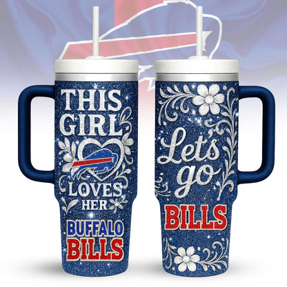 LIMITED EDITION - NEW CUSTOMIZED NFL03 BFB BUFFALO BILLS 40 OZ TUMBLER