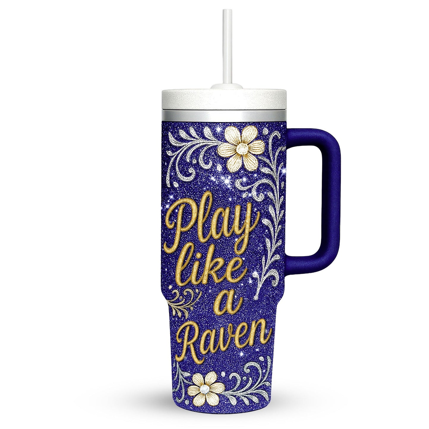 LIMITED EDITION - NEW CUSTOMIZED NFL28 BTR BALTIMORE RAVENS 40 OZ TUMBLER