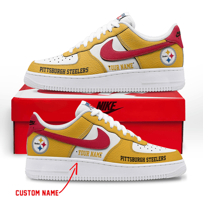 [SPECIAL OFFER] NEW CUSTOMIZED NFL14 PSB PITTSBURGH STEELERS AF1 SNEAKERS