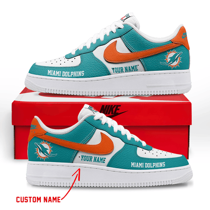 [SPECIAL OFFER] NEW CUSTOMIZED NFL19 MDP MIAMI DOLPHINS AF1 SNEAKERS