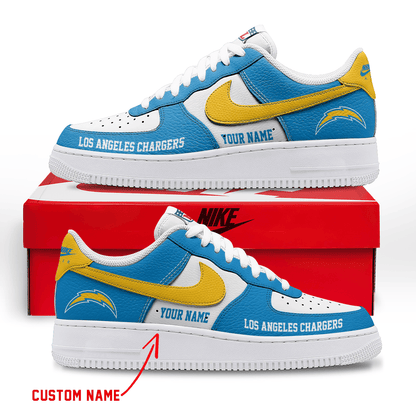 [SPECIAL OFFER] NEW CUSTOMIZED NFL09 LAC LOS ANGELES CHARGERS AF1 SNEAKERS