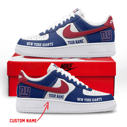 [SPECIAL OFFER] NEW CUSTOMIZED NFL32 NYG NEW YORK GIANTS AF1 SNEAKERS