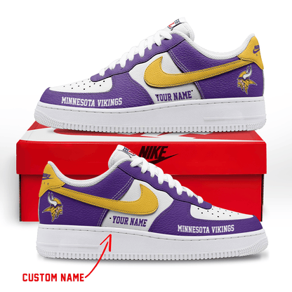 [SPECIAL OFFER] NEW CUSTOMIZED NFL05 MVK MINNESOTA VIKINGS AF1 SNEAKERS