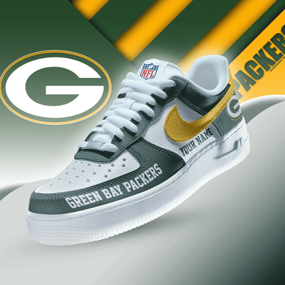 [SPECIAL OFFER] NEW CUSTOMIZED NFL08 GBP GREEN BAY PACKERS AF1 SNEAKERS