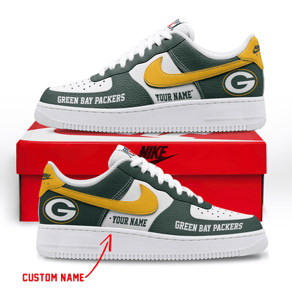 [SPECIAL OFFER] NEW CUSTOMIZED NFL08 GBP GREEN BAY PACKERS AF1 SNEAKERS