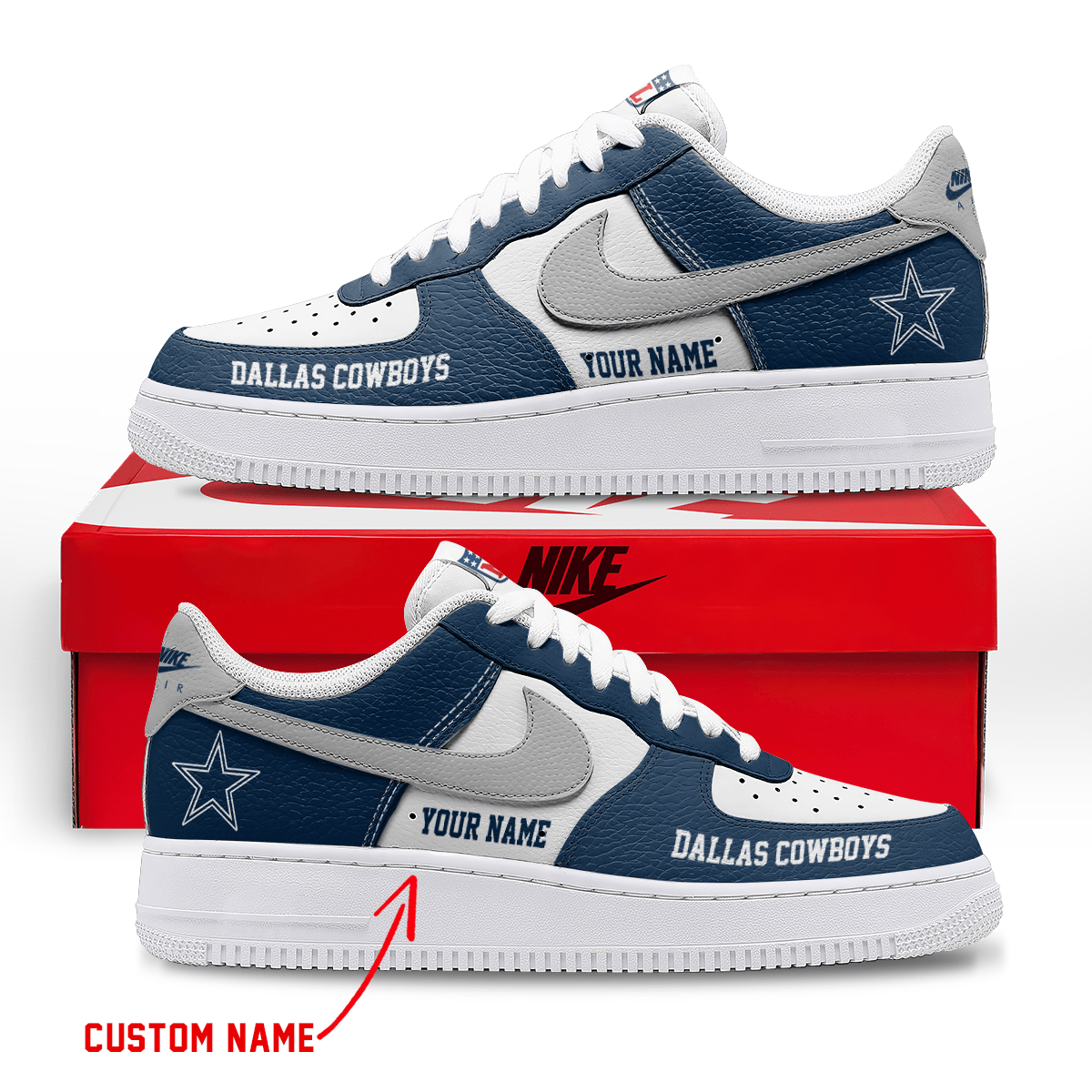 [SPECIAL OFFER] NEW CUSTOMIZED NFL21 DCB DALLAS COWBOYS AF1 SNEAKERS