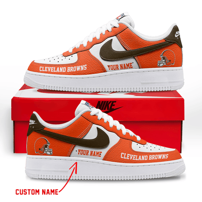 [SPECIAL OFFER] NEW CUSTOMIZED NFL29 CLB CLEVELAND BROWNS AF1 SNEAKERS