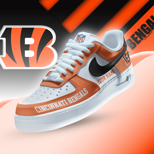 [SPECIAL OFFER] NEW CUSTOMIZED NFL16 CCB CINCINNATI BENGALS AF1 SNEAKERS