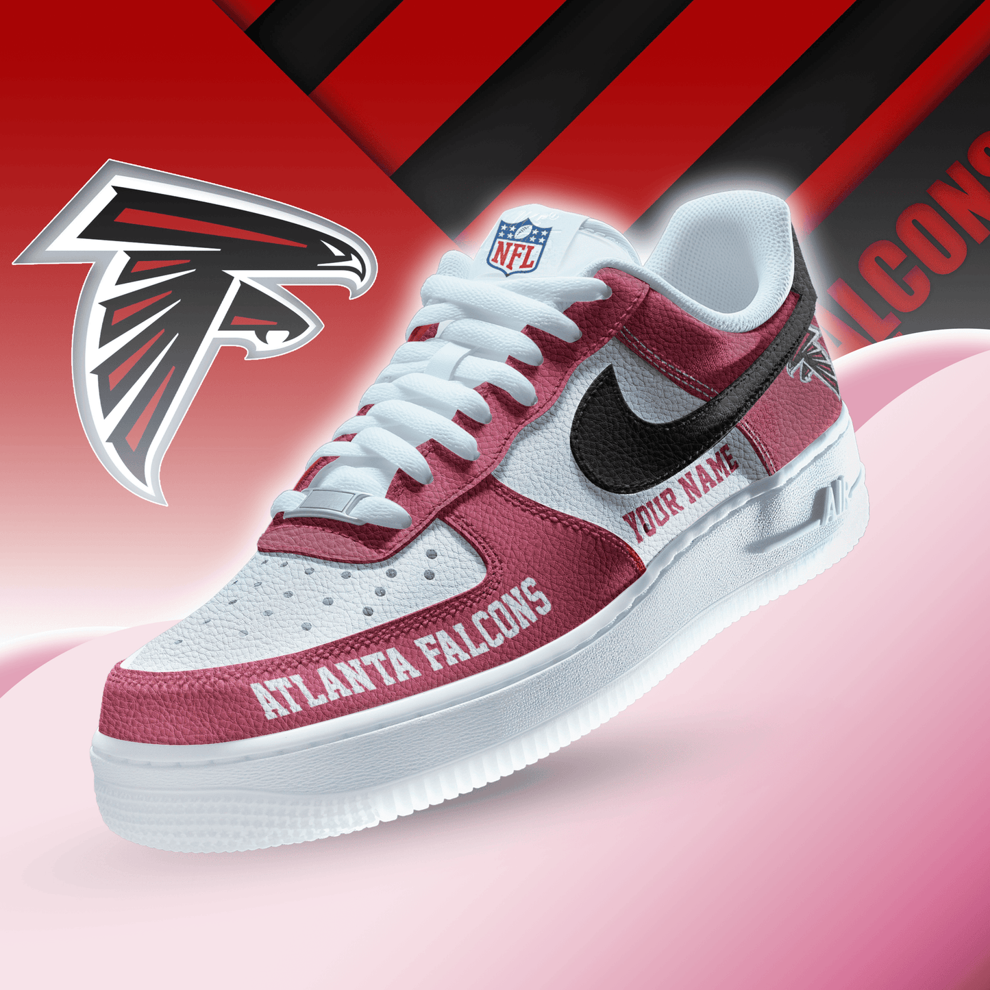 [SPECIAL OFFER] NEW CUSTOMIZED NFL18 ATF ATLANTA FALCONS AF1 SNEAKERS