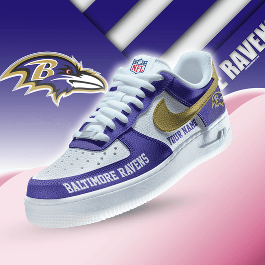 [SPECIAL OFFER] NEW CUSTOMIZED NFL28 BTR BALTIMORE RAVENS AF1 SNEAKERS