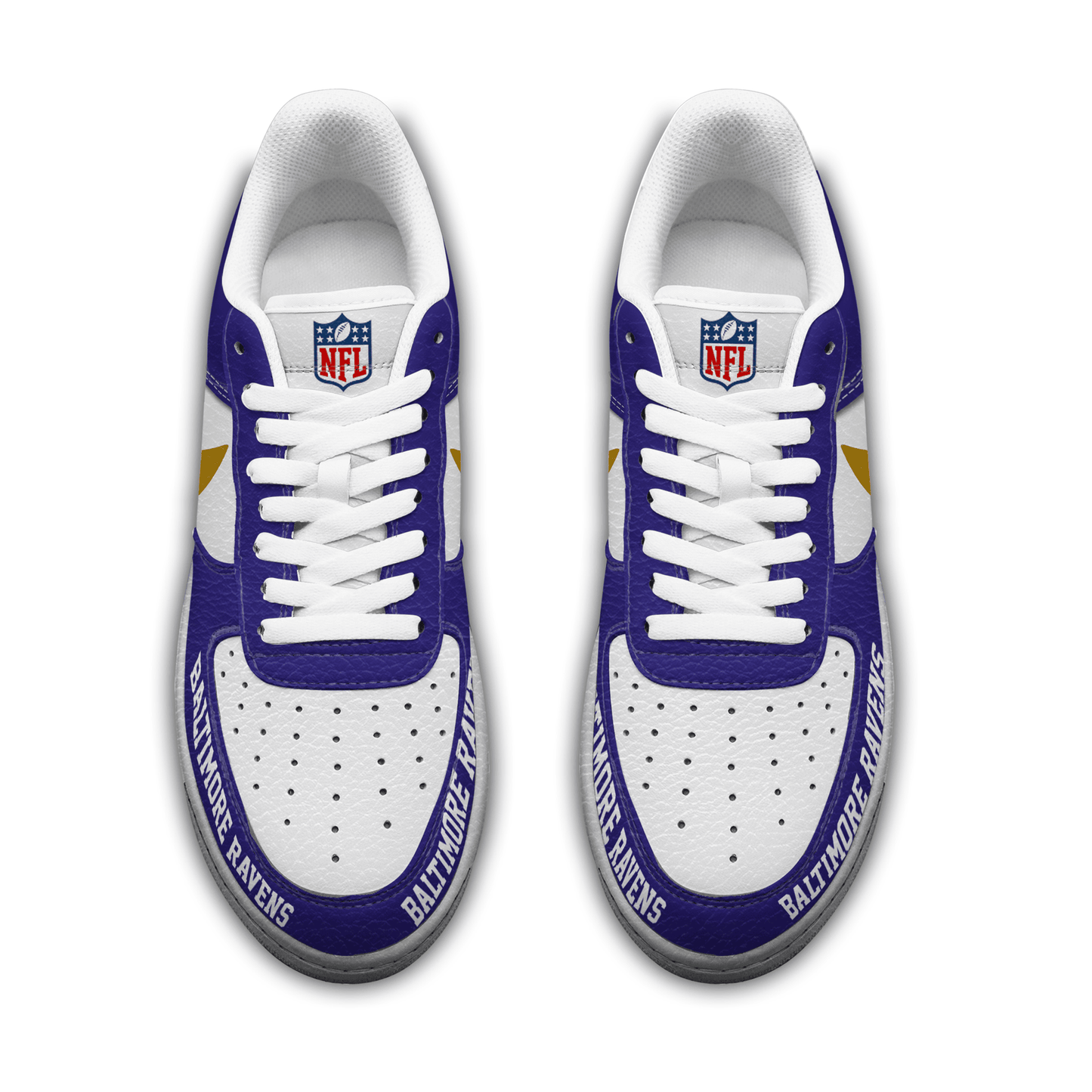 [SPECIAL OFFER] NEW CUSTOMIZED NFL28 BTR BALTIMORE RAVENS AF1 SNEAKERS