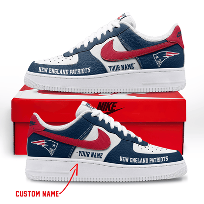 [SPECIAL OFFER] NEW CUSTOMIZED NFL27 NEP NEW ENGLAND PATRIOTS AF1 SNEAKERS