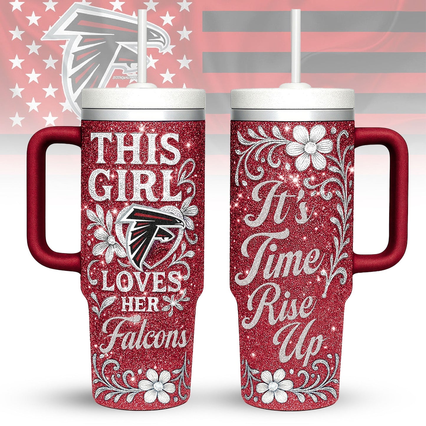 LIMITED EDITION - NEW CUSTOMIZED NFL18 ATF ATLANTA FALCONS 40 OZ TUMBLER