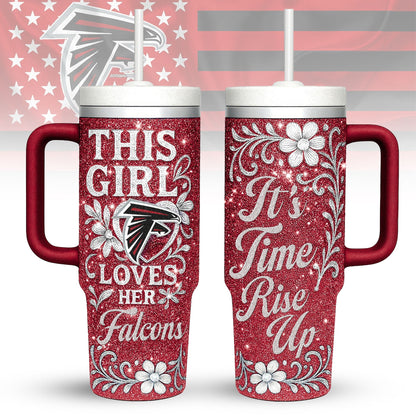 LIMITED EDITION - NEW CUSTOMIZED NFL18 ATF ATLANTA FALCONS 40 OZ TUMBLER