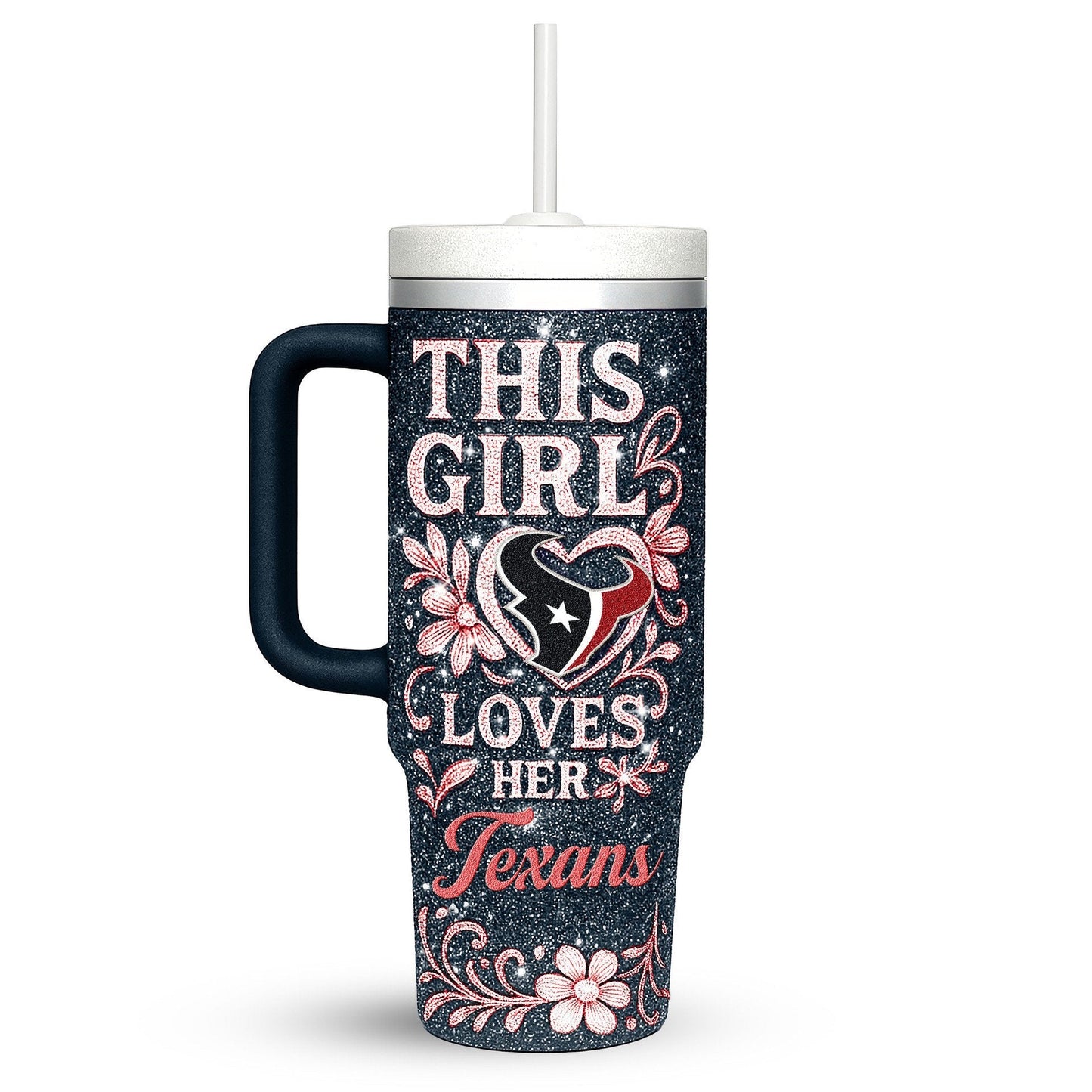 LIMITED EDITION - NEW CUSTOMIZED NFL15 HTT HOUSTON TEXANS 40 OZ TUMBLER