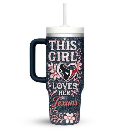 LIMITED EDITION - NEW CUSTOMIZED NFL15 HTT HOUSTON TEXANS 40 OZ TUMBLER