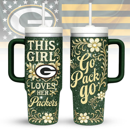 LIMITED EDITION - NEW CUSTOMIZED NFL08 GBP GREEN BAY PACKERS 40 OZ TUMBLER