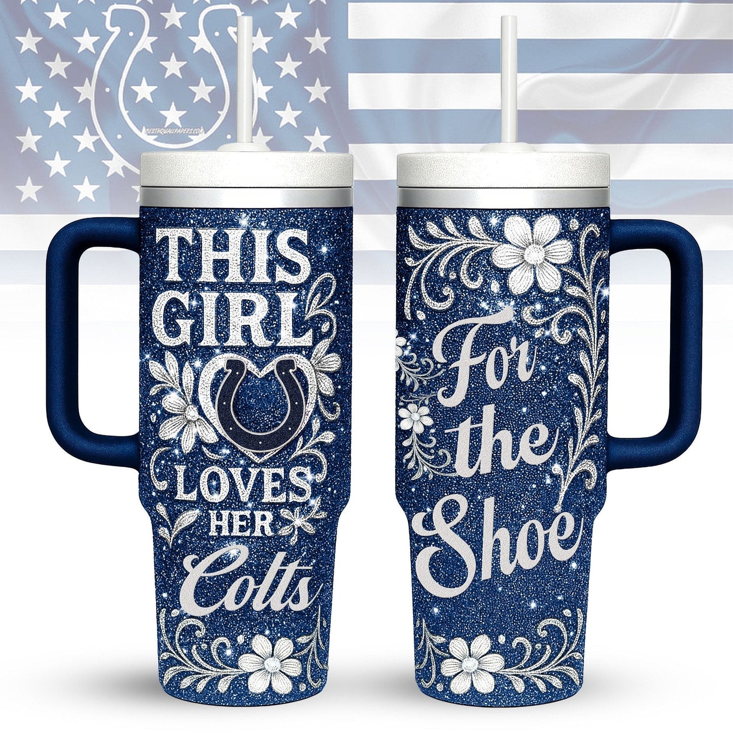 LIMITED EDITION - NEW CUSTOMIZED NFL17 IDC INDIANAPOLIS COLTS 40 OZ TUMBLER