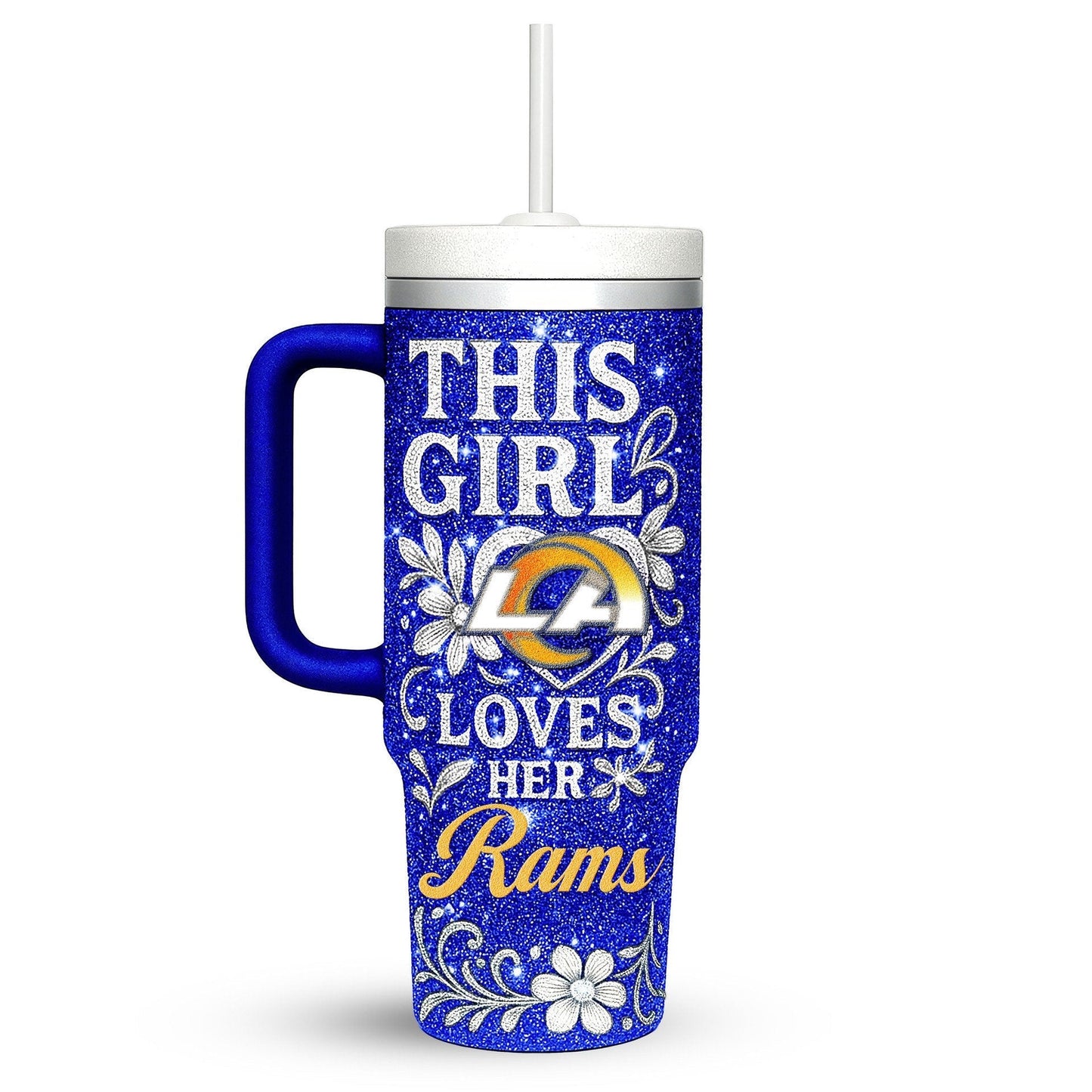 LIMITED EDITION - NEW CUSTOMIZED NFL22 LAR LOS ANGELES RAMS 40 OZ TUMBLER